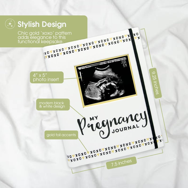 Pearhead My Pregnancy Journal - 74-Page Memory Book and Photo Album, Gender Neutral Planner for Expecting Moms, Includes Milestone Sections and Ultrasound Photo Insert - Image 2