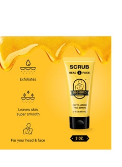 Bee Bald BEE BALD SCRUB Exfoliating Pre-Shave deep cleans & removes pore clogging dirt, oil & dry, flaky skin. Prepares skin for a ‘super close shave’ leaving it ‘smoother than a baby's behind' 3 Fl Oz  - Image 4