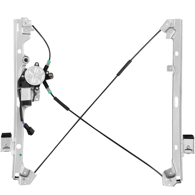 XIMAKA Front Passenger Side Power Window Regulator with Motor (2 Pins) Fit for 2001-2006 Chevrolet Silverado 1500 3500, Avalanche Suburban GMC Sierra 1500 2500 3500 Yukon XL Cadillac Escalade, 741-645 - Image 1