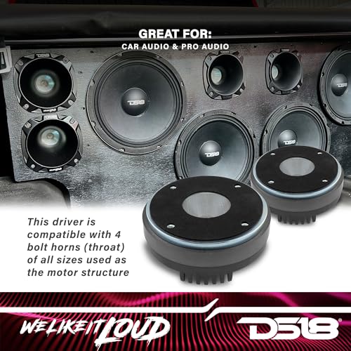 DS18 PRO-DPL1PH 2" سائق قرن ضغط الحلقات مع 2" لفائف صوت فينوليك 640 واط طاقة قصوى 8 أوم 109 ديسيبل صوت سيارة احترافي - كفاءة عالية - مفرد - Image 3