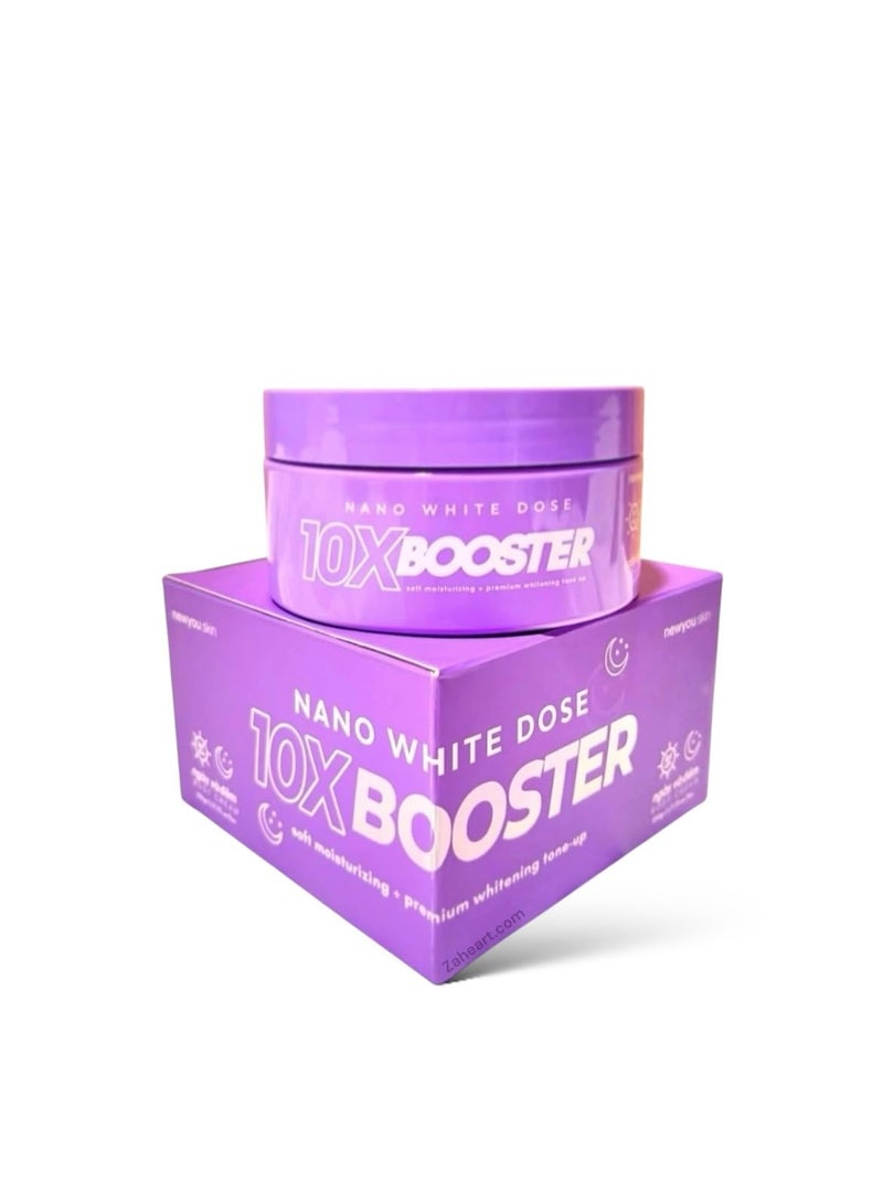 New You Newyou Skin Nano White Dose 10X Booster Cream – Premium Whitening Tone-Up Moisturizing Cream for Soft, Glowing, Hydrated Skin | Day & Night Brightening Formula with Smooth Texture, Deep Nourishment & Radiant Finish 200g - Image 2