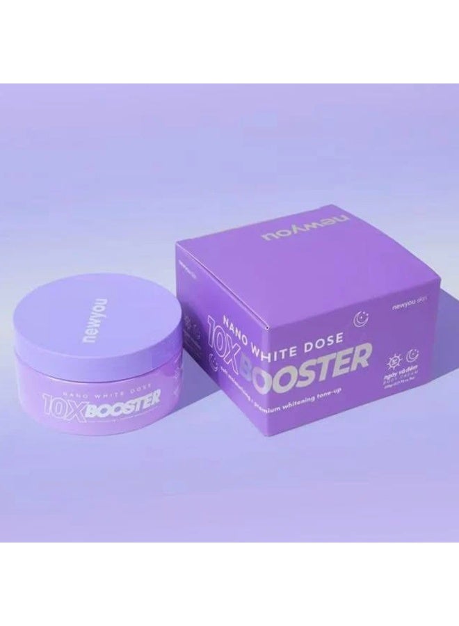 New You Newyou Skin Nano White Dose 10X Booster Cream – Premium Whitening Tone-Up Moisturizing Cream for Soft, Glowing, Hydrated Skin | Day & Night Brightening Formula with Smooth Texture, Deep Nourishment & Radiant Finish 200g - Image 4
