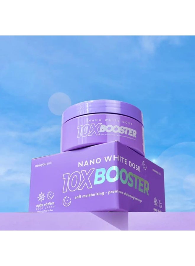 New You Newyou Skin Nano White Dose 10X Booster Cream – Premium Whitening Tone-Up Moisturizing Cream for Soft, Glowing, Hydrated Skin | Day & Night Brightening Formula with Smooth Texture, Deep Nourishment & Radiant Finish 200g - Image 3