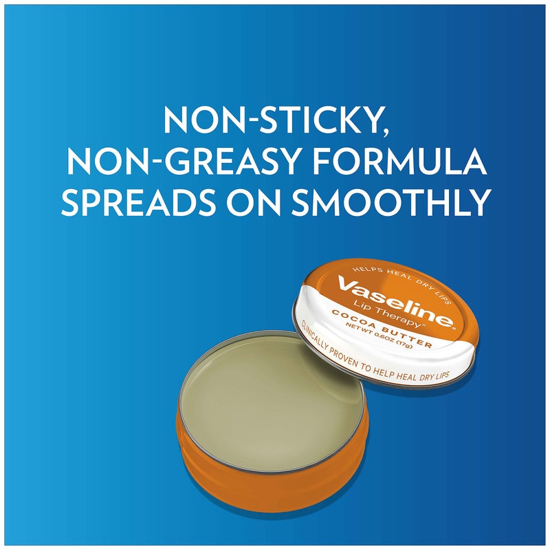 Vaseline Lip Therapy Lip Balm Tin, Cocoa Butter, 0.6 oz - Image 4