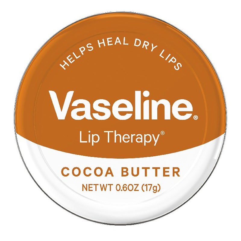 Vaseline Lip Therapy Lip Balm Tin, Cocoa Butter, 0.6 oz - Image 1
