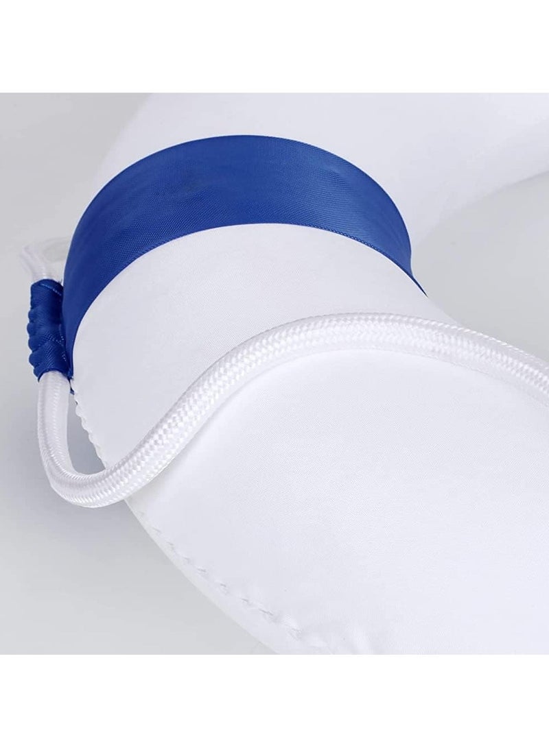 حلقة نجاة بيضاء بخطوط زرقاء - Image 2