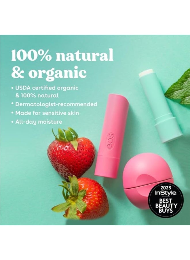 EOS, 100% Natural Organic Lip Balm, Strawberry Sorbet, 2 Pack, 0.14 oz (4 g) Each - Image 4