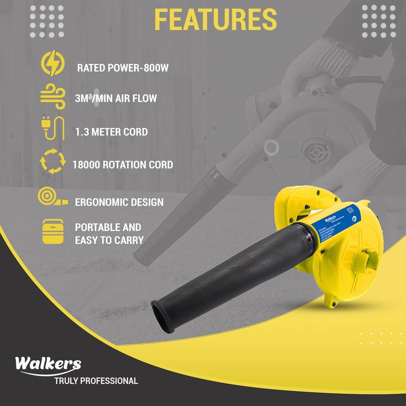 Walkers Walkers WKCB242M1 800W18000RPM Electric Air Blower and Suction Dust Cleaner for ACComputerHome with Carbon Brushes Forward Curved Air Blower Corded Vacuum  - Image 3