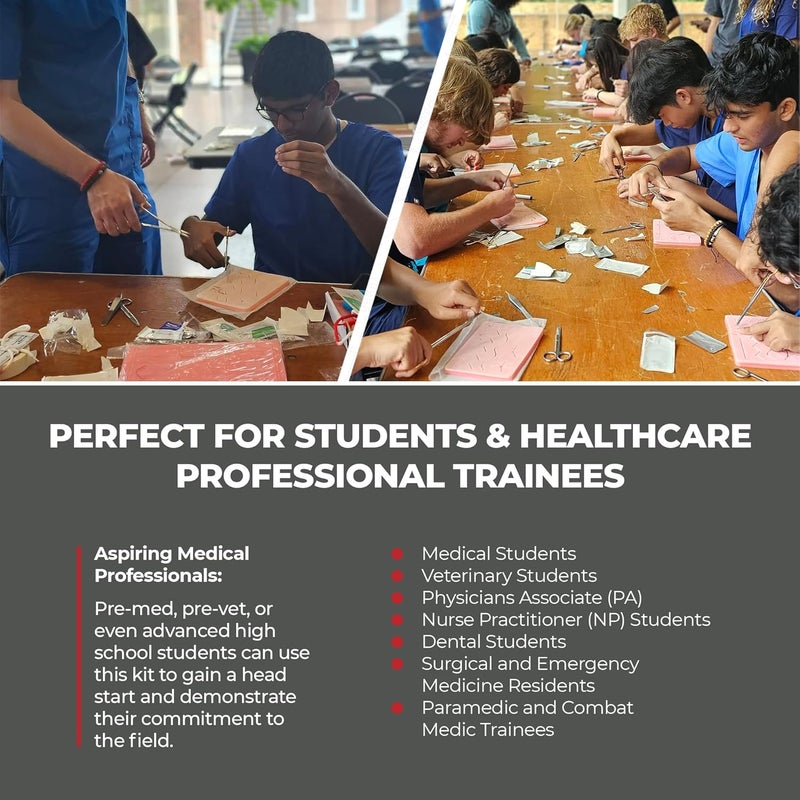 The Apprentice Doctor Suture Kit for Medical Students (Left Handed) + Access to The Apprentice Academy's in-Depth Online Suturing Course. Course & Practice Kit Designed by an Experienced Surgeon - Image 3