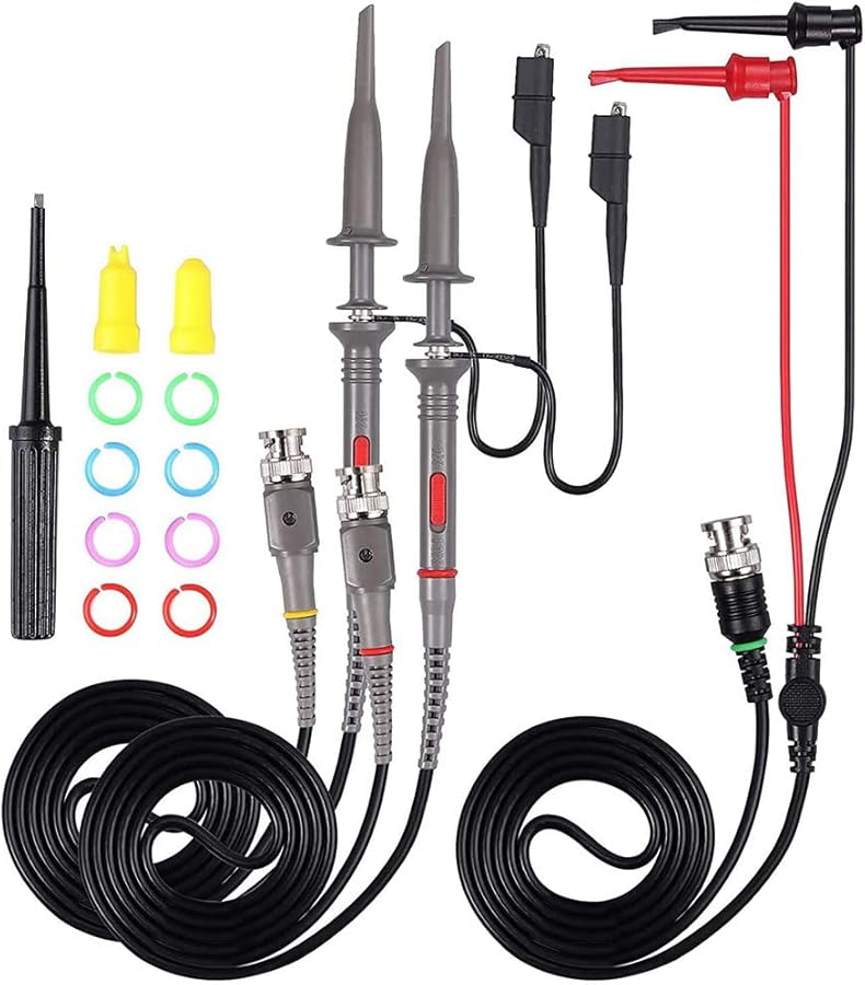 P6100 مجسات راسم الإشارات 100 ميجاهرتز مجموعة كابل اختبار BNC مع مشابك التمساح - Image 2