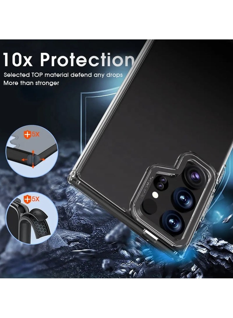 إكس ليفيل جراب X-Level Armor Series غير اللامع المقاوم للسقوط لهاتف Samsung Galaxy S25 Ultra (شفاف) - Image 2