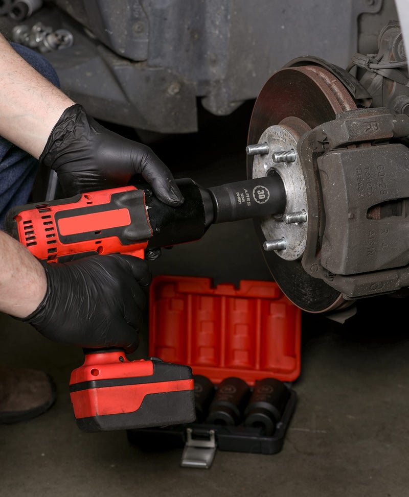 ARES 12062-4-Piece Axle Nut Socket Set - 30mm, 32mm, 34mm, and 36mm Axle Nut Sockets - 12 Point Sockets - Extra Deep 1/2-Inch Drive Impact Socket for Easy Removal of Axle Shaft Nuts - Image 5