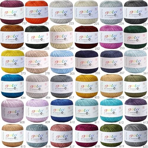 golo Crochet Thread Size 10 for Black Cotton Crochet Yarn for Crocheting Black 901 - Image 4