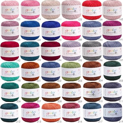 golo Crochet Thread Size 10 for Black Cotton Crochet Yarn for Crocheting Black 901 - Image 2