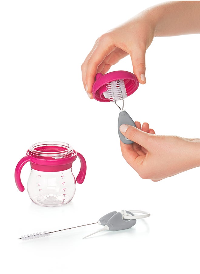 OXO TOT - طقم تنظيف القشة وكوب الشرب - رمادي - Image 1
