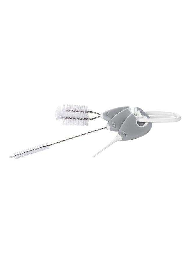 OXO TOT طقم تنظيف القشة وكوب الشرب - رمادي  - Image 1