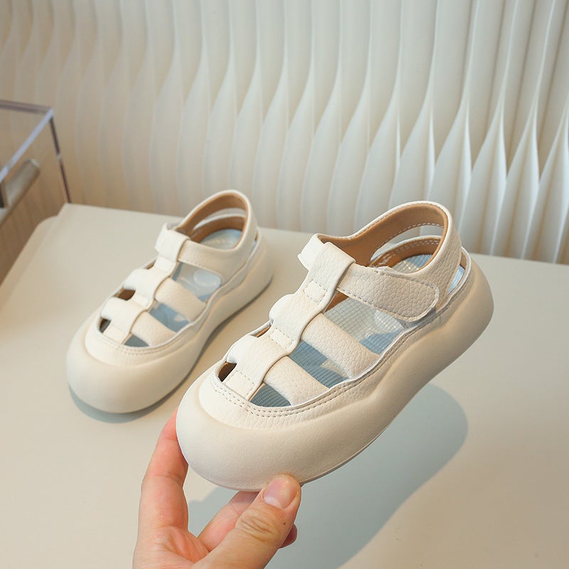 Baotou Roman Sandals Women'S 2025 Summer Fashion New Outerwear Braided Pig Cage Shoes Soft Sole Hollow Casual Beach Shoes - Image 4