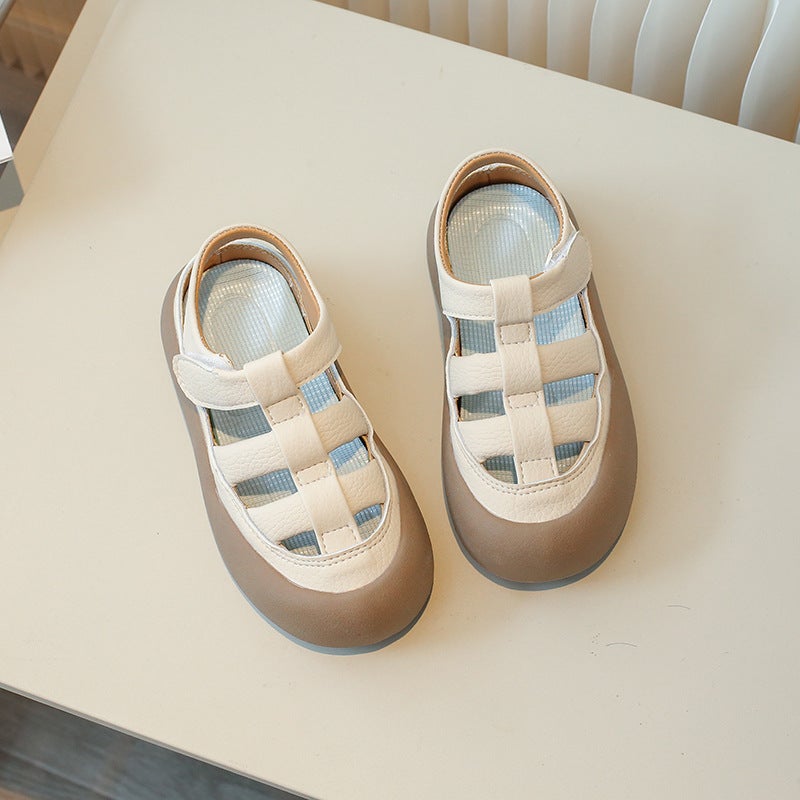 Baotou Roman Sandals Women'S 2025 Summer Fashion New Outerwear Braided Pig Cage Shoes Soft Sole Hollow Casual Beach Shoes - Image 2