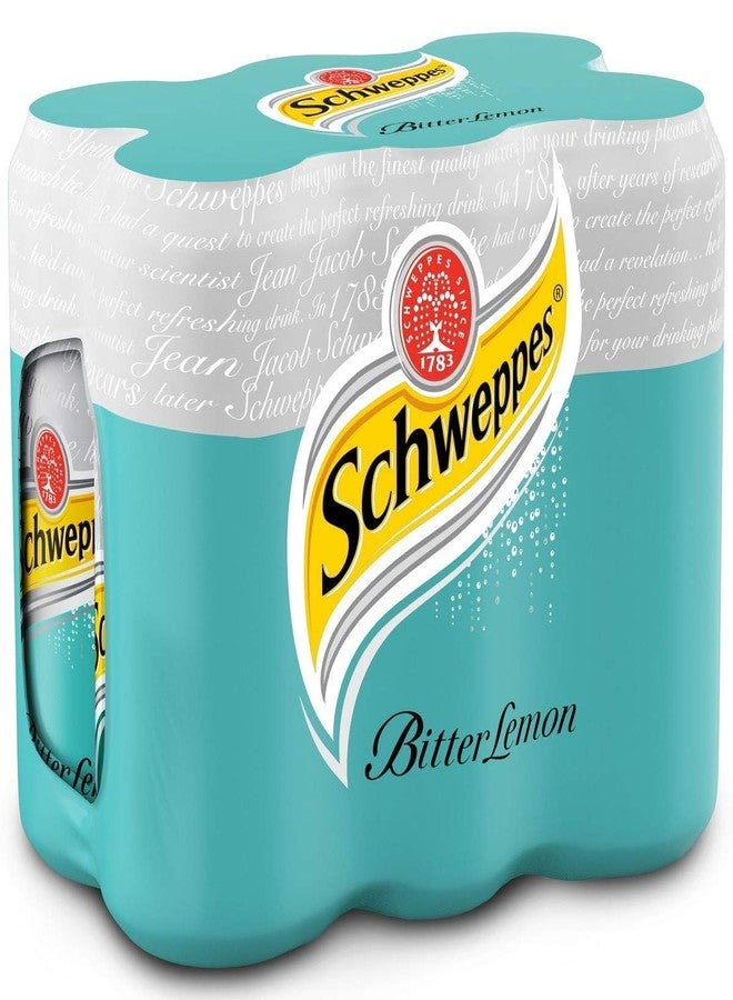 Schweppes Bitter Lemon Can 320ml, Pack of 6 Cans (Imported Product) - Image 1