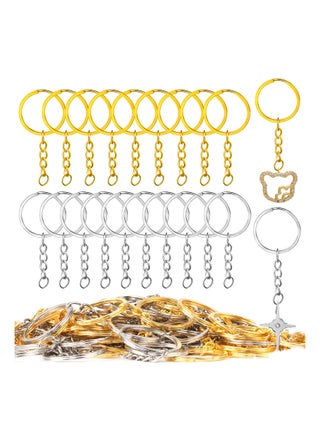 100 PCS Keyring Rings Split Key Ring with Chain and Jump Metal Open Round Kit for Keychain Art Crafts Golden and Silver - pzsku/Z9005BF83B76A6F18C023Z/45/1743448458/bc2cd994-f9c5-4a30-a137-08ba7a652455