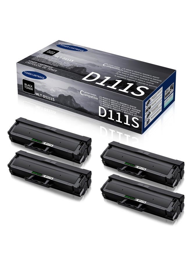Greencycle Compatible Toner Cartridge Replacement for Samsung 111S MLT-D111S Black Compatible with Samsung Xpress SL-M2020W Xpress SL-M2070W Xpress SL-M2070FW Printer 4PK - Image 1