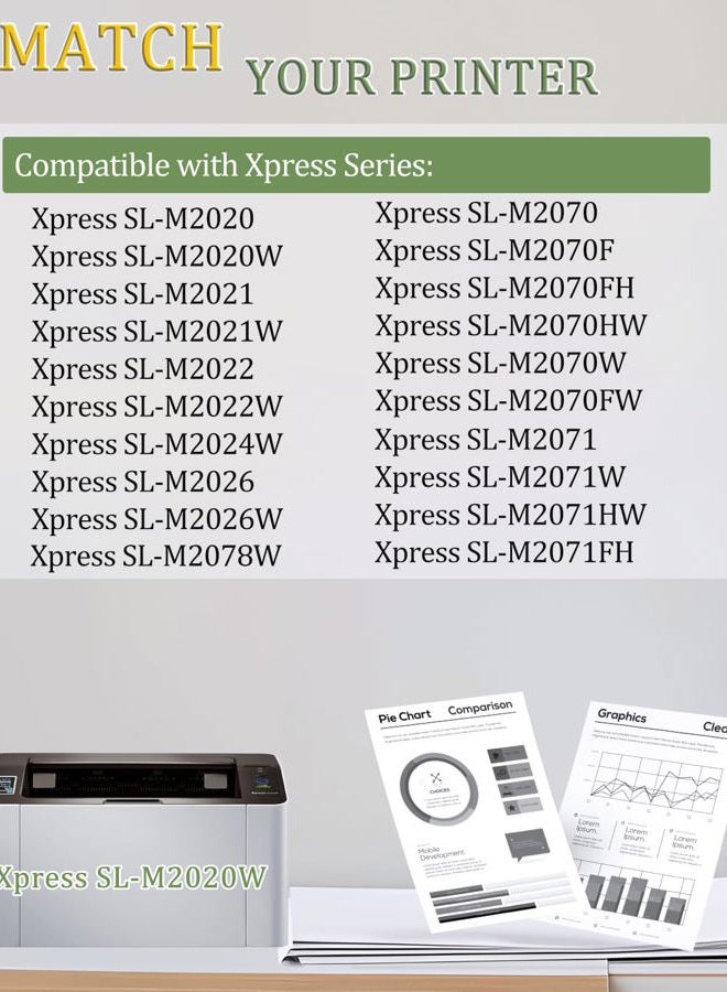 Greencycle Compatible Toner Cartridge Replacement for Samsung 111S MLT-D111S Black Compatible with Samsung Xpress SL-M2020W Xpress SL-M2070W Xpress SL-M2070FW Printer 4PK - Image 2