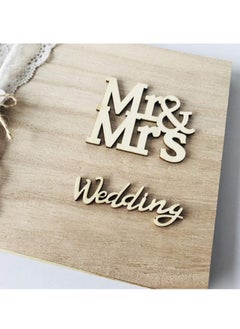 SYOSI Wedding Guest Book 30 Pages Retro Wooden Diy Sign - Blank NO Lines-In Message Guestbook Gift For Engagement Birthday Ceremony  - Image 3