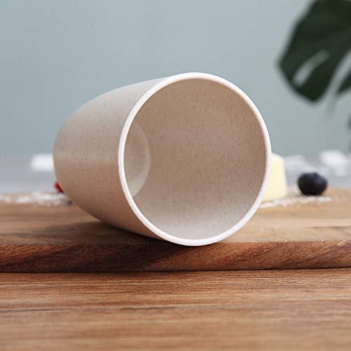 Choary Eco-friendly Unbreakable Reusable Drinking Cup for Adult(12 OZ), Wheat Straw Glasses Healthy Tumbler Set 5-Multicolor, Dishwasher Safe - Image 3