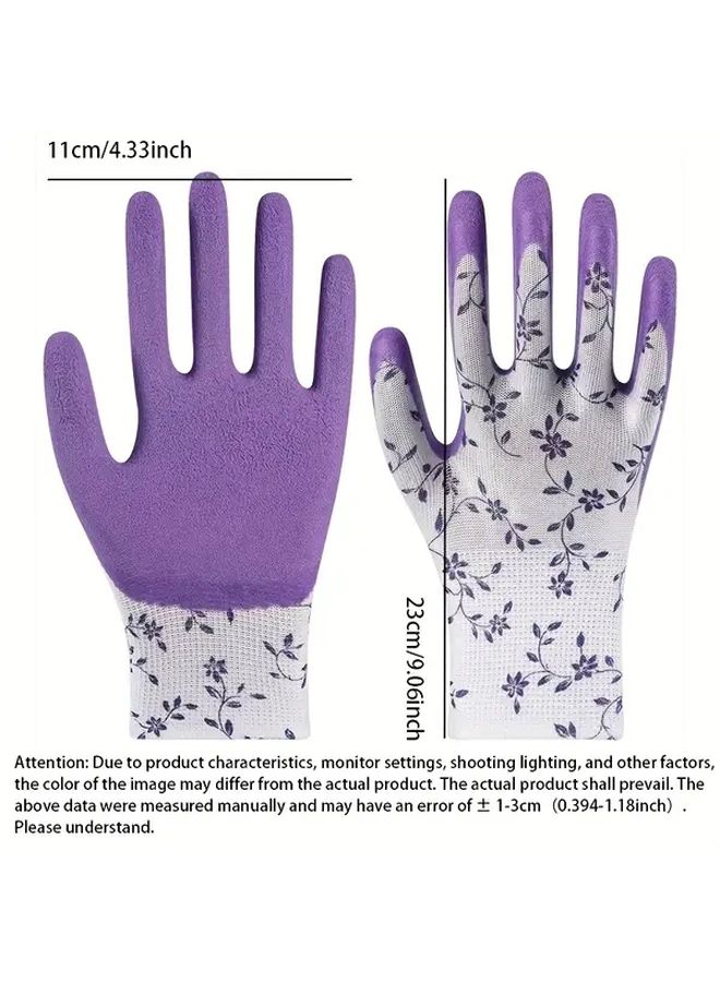 Green Lightweight Breathable Gloves Adhesive Palm For Outdoor Crafts Planting - Image 3