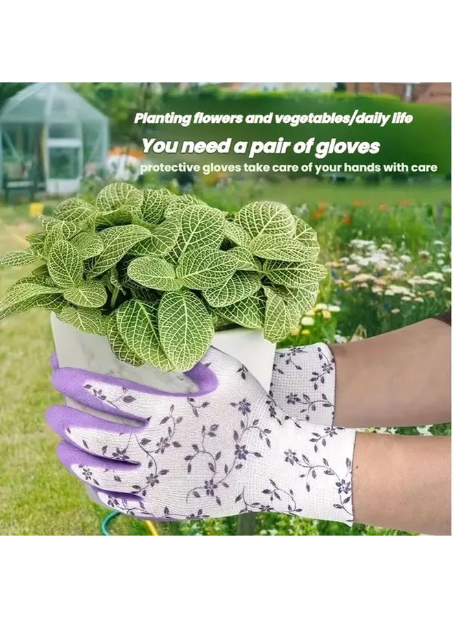 Green Lightweight Breathable Gloves Adhesive Palm For Outdoor Crafts Planting - Image 2