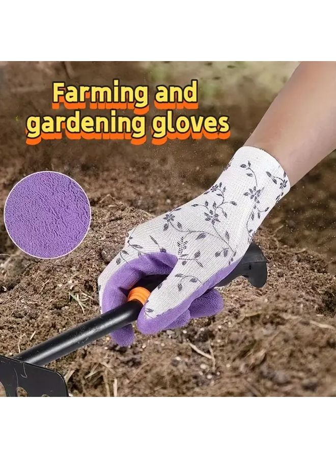 Green Lightweight Breathable Gloves Adhesive Palm For Outdoor Crafts Planting - Image 4