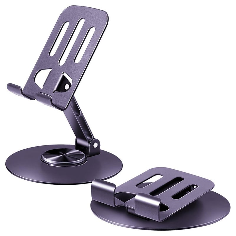 keeshar DeskPro K5 360° Rotating Adjustable Metal Mobile Stand | Foldable Metal Phone Holder with an - Image 1