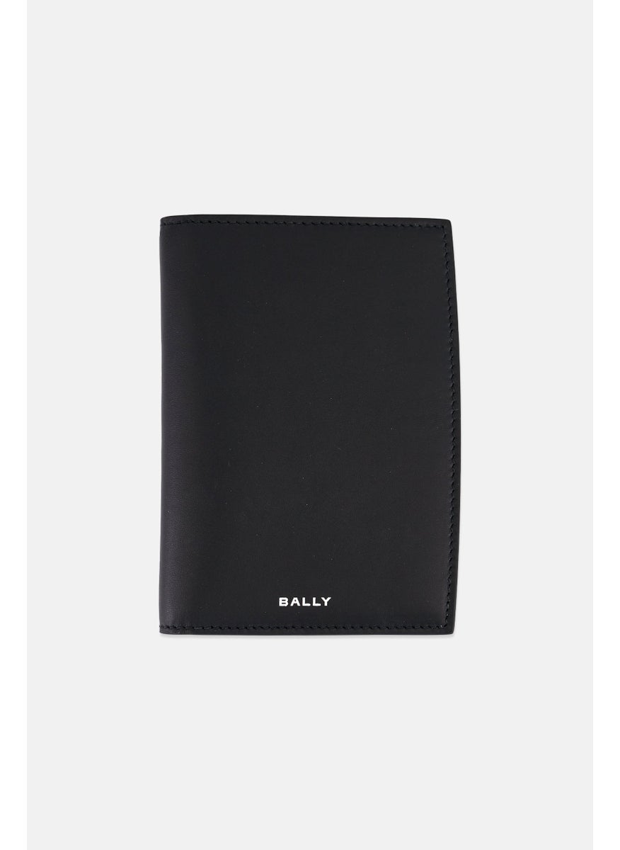 BALLY Men Brand Logo Passport Holder With Card Slots, Black  - Image 1