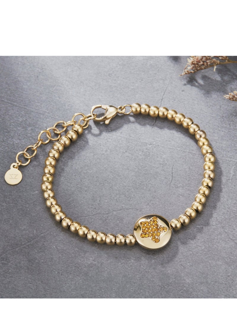 زنك سوار ZINK النسائي من الفولاذ المقاوم للصدأ باللون الذهبي | ZFBR007GS - Image 5