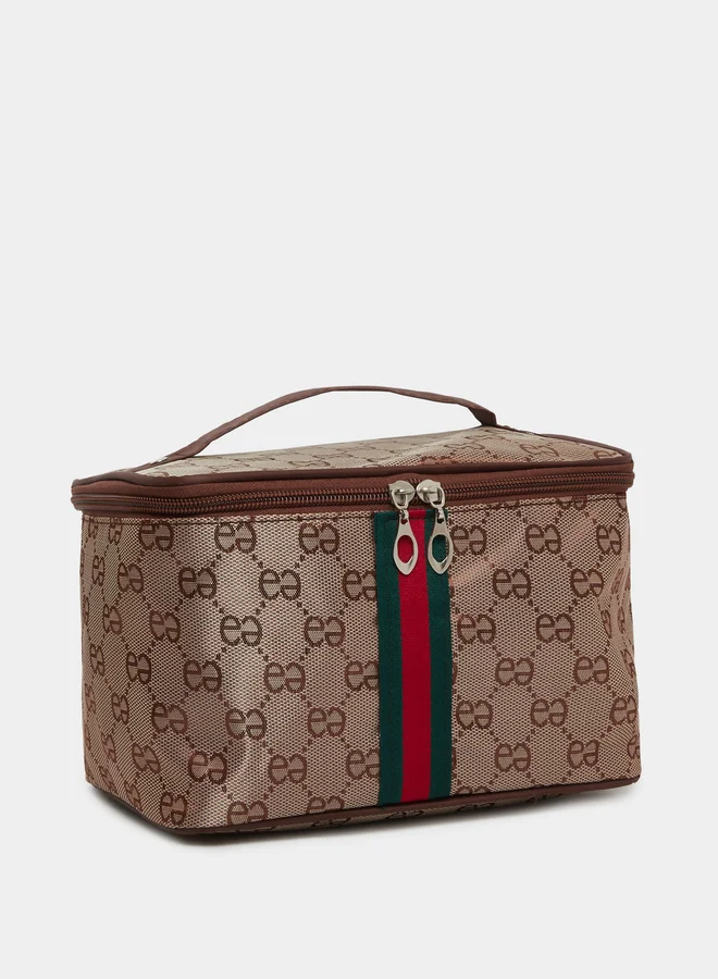 Take Two Take Two Printed Washbag with Zip Closure
