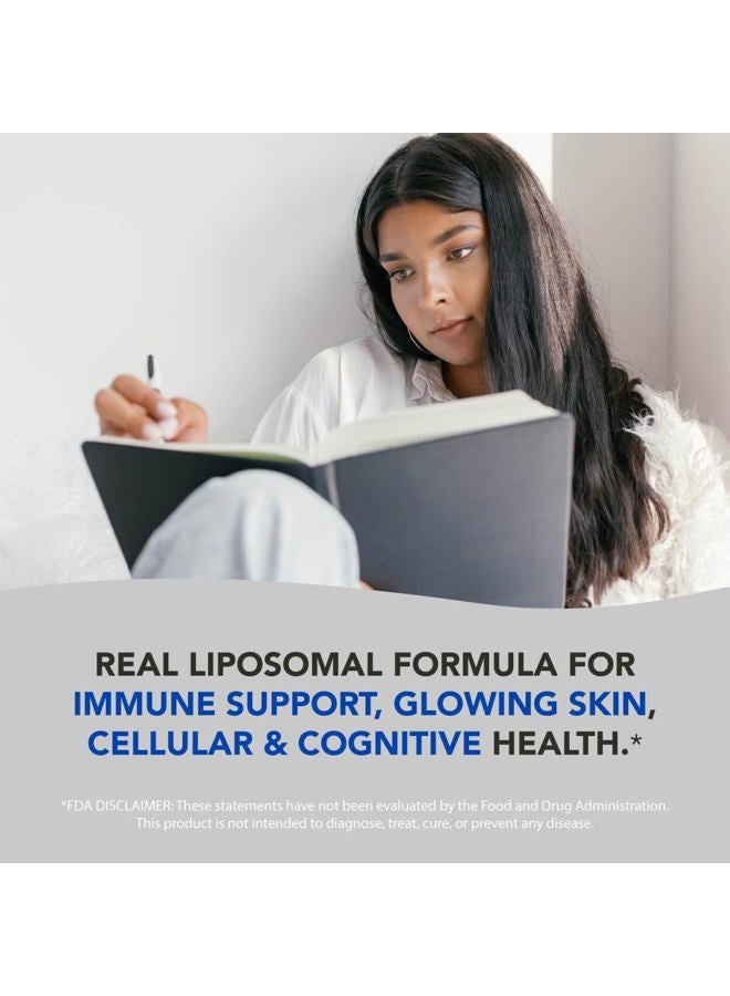 AMANDEAN Liposomal Glutathione Supplement. Liquid Reduced Setria 500mg. Immune Support, Brain Health, Liver Detox, Skin Health. Phosphatidylcholine from Non-GMO Sunflower Lecithin. Soy-Free & Vegan. - Image 3