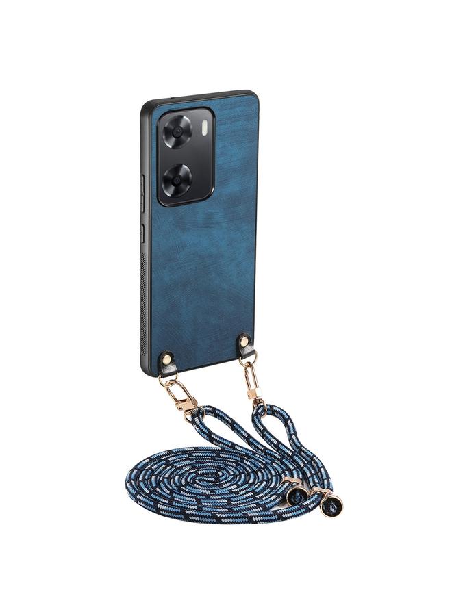 S-TOP Case For OPPO A57 4G Vintage Leather PC Back Cover Phone Case with Crossbody Strap - Image 1