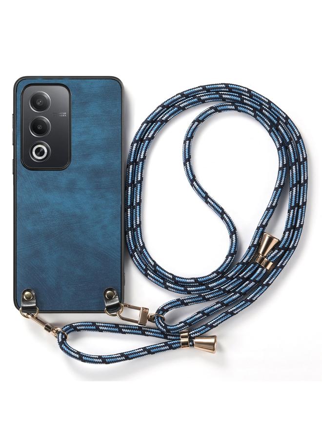 S-TOP Case For OPPO A57 4G Vintage Leather PC Back Cover Phone Case with Crossbody Strap - Image 2