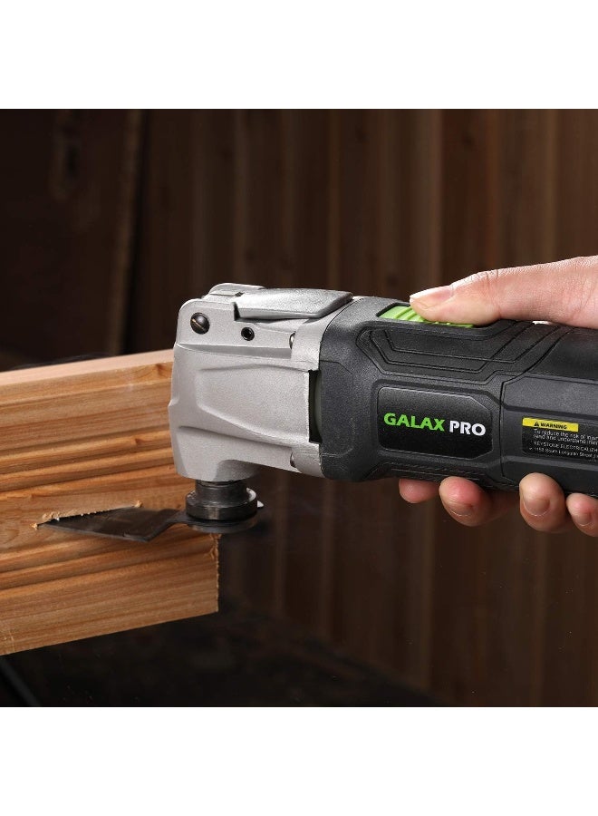 GALAX PRO 2.4Amp 6 Variable Speed Oscillating Multi-Tool Kit with Quick-Lock accessory change, Oscillating Angle:3°, 28pcs Accessories and Carry Bag - Image 4