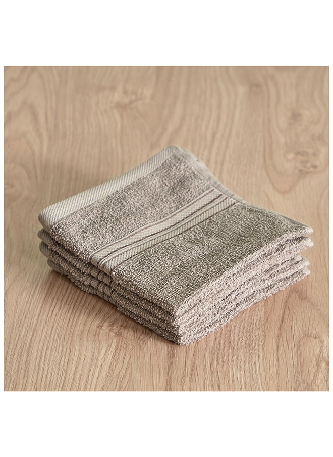 Home Box مجموعة مناشف وجه أساسية بطبقات 4 قطع 30 × 30 سم  - Image 1