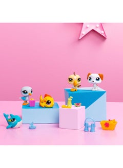 Littlest Pet Shop , Collector Set, Beach Besties Theme - Gen 7, Pets #61 To #65, Authentic Lps Bobble Head Figure, Collectible Imagination Toy Animal, Kidults, Girls, Boys, Kids, Tweens Ages 4+  - Image 4