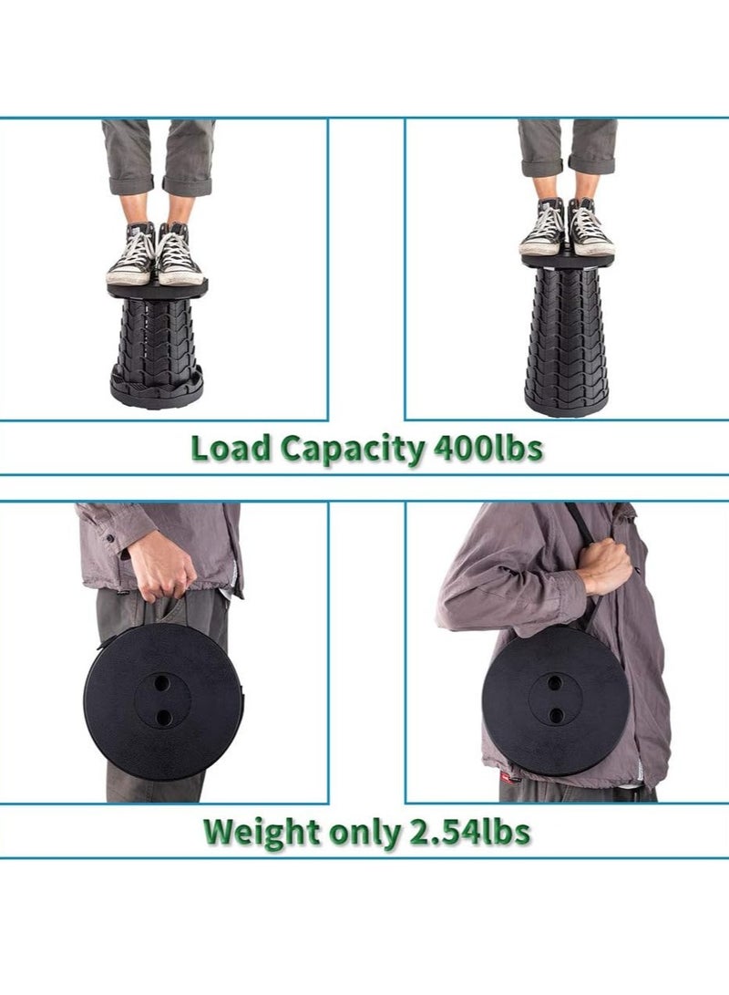 مقعد قابل للطي خفيف الوزن ولكن أكثر قوة ، مقعد قابل للطي المحمول للتخييم الصيد المشي لمسافات طويلة شواء ، أسود. - Image 3