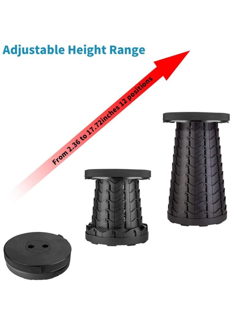 مقعد قابل للطي خفيف الوزن ولكن أكثر قوة ، مقعد قابل للطي المحمول للتخييم الصيد المشي لمسافات طويلة شواء ، أسود. - Image 4