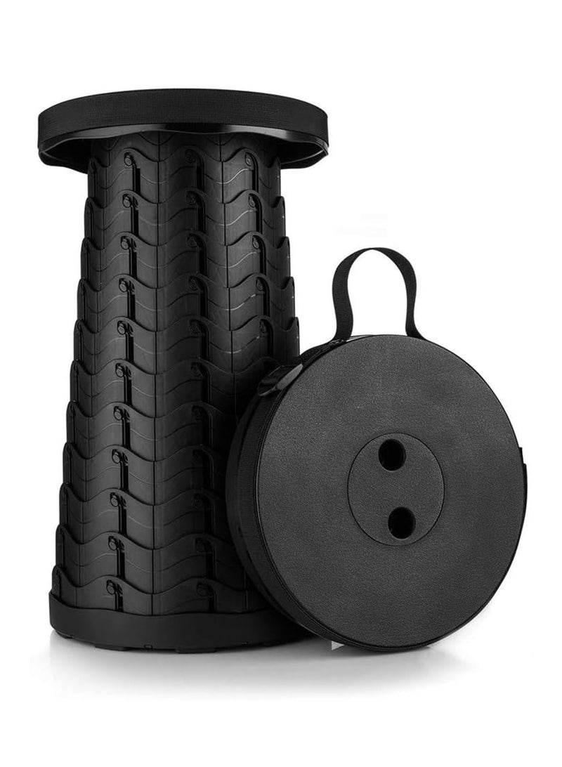 مقعد قابل للطي خفيف الوزن ولكن أكثر قوة ، مقعد قابل للطي المحمول للتخييم الصيد المشي لمسافات طويلة شواء ، أسود. - Image 1