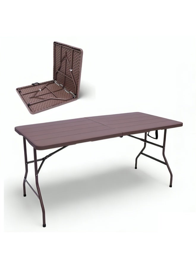 تالا طاولة قابلة للطي مع مقبض متعددة الاستخدامات – 180×73×74 سم – خفيفة الوزن وسهلة الحمل للاستخدام الداخلي والخارجي - Image 2