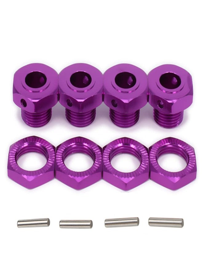 UURCSKY Aluminum 17mm Hex Wheel Nuts Adapter for Arrma 6s BLX Infraction Limitless Mojave Typhon hopups Upgrade Parts 4 pcs/Set(Purple) - Image 4