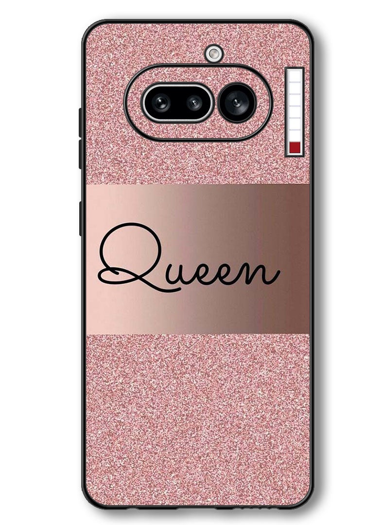 Theodor Case Compatible with Nothing Phone 4a 6.78 Inch Protection Shockproof Bumper Cover Queen Glitters - Image 1