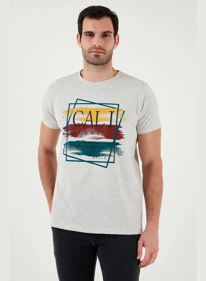 بوراتي تيشيرت رجالي قطن بياقة دائرية بقصة ضيقة من بوراتي