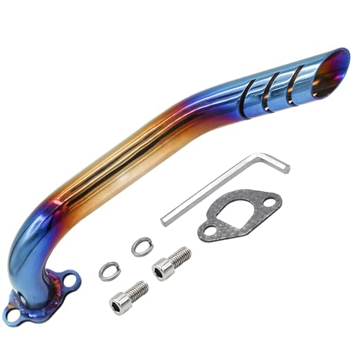 WNOOENG Header Exhaust Pipe Kit for Coleman CT200u CT200u-ex BT200X KT196 196cc 6.5hp, for Non-Hemi Predator 212cc Baja Warrior MB200 GX160 GX200 Engine Axis M200 Mini Bike - Image 1