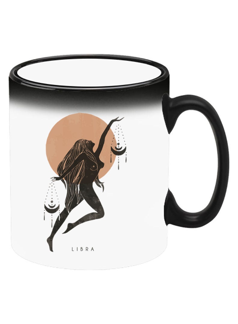 Theodor Color Changing Heat Sensitive Ceramic Mug, Image Revealed When HOT Liquid is Added! Libra - Image 2